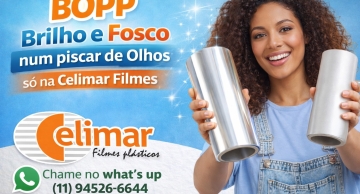 BOPP FOSCO e BRILHO para laminação gráfica em um piscar de olhos? Só na Celimar FILMES!